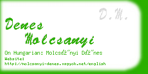 denes molcsanyi business card